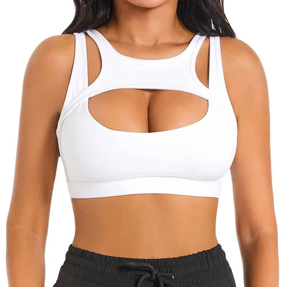 DEKM Push Up Sports Bra with Removable Cups