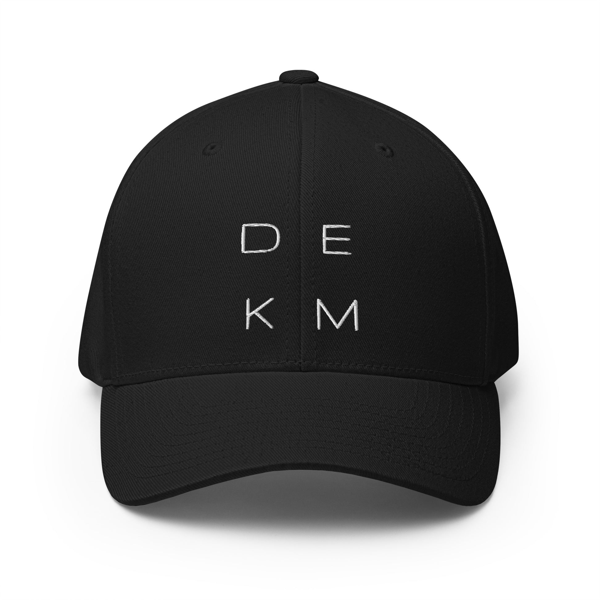 Black DEKM Cross Bearer Hat with embroidered DEKM logo on front panel, structured mid-profile cap with curved visor.