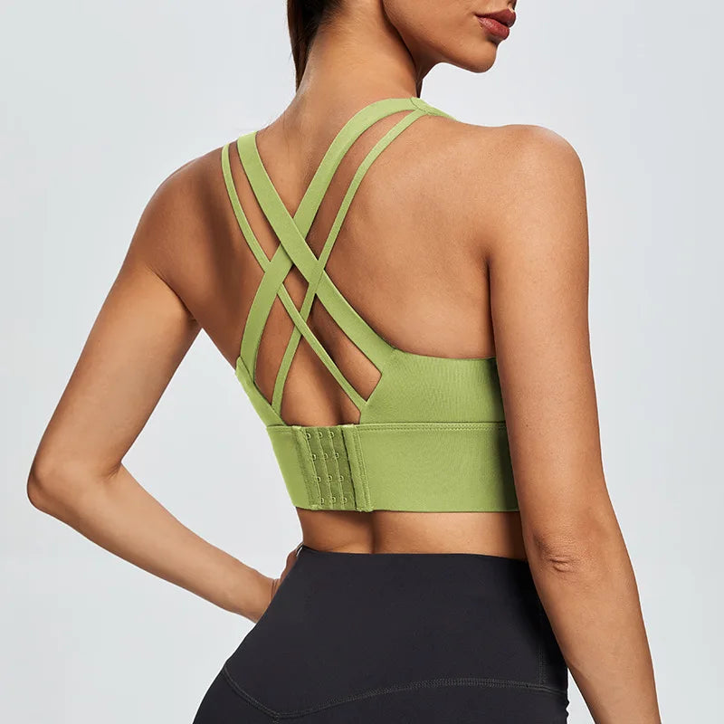 DEKM High Impact Women's Sports Bra with Back Closure