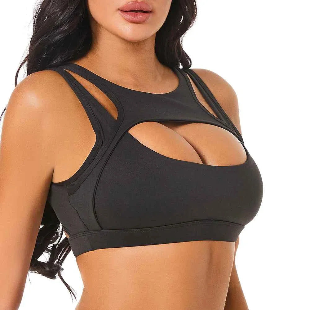 DEKM Push Up Sports Bra with Removable Cups