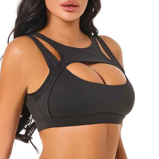 DEKM Push Up Sports Bra with Removable Cups