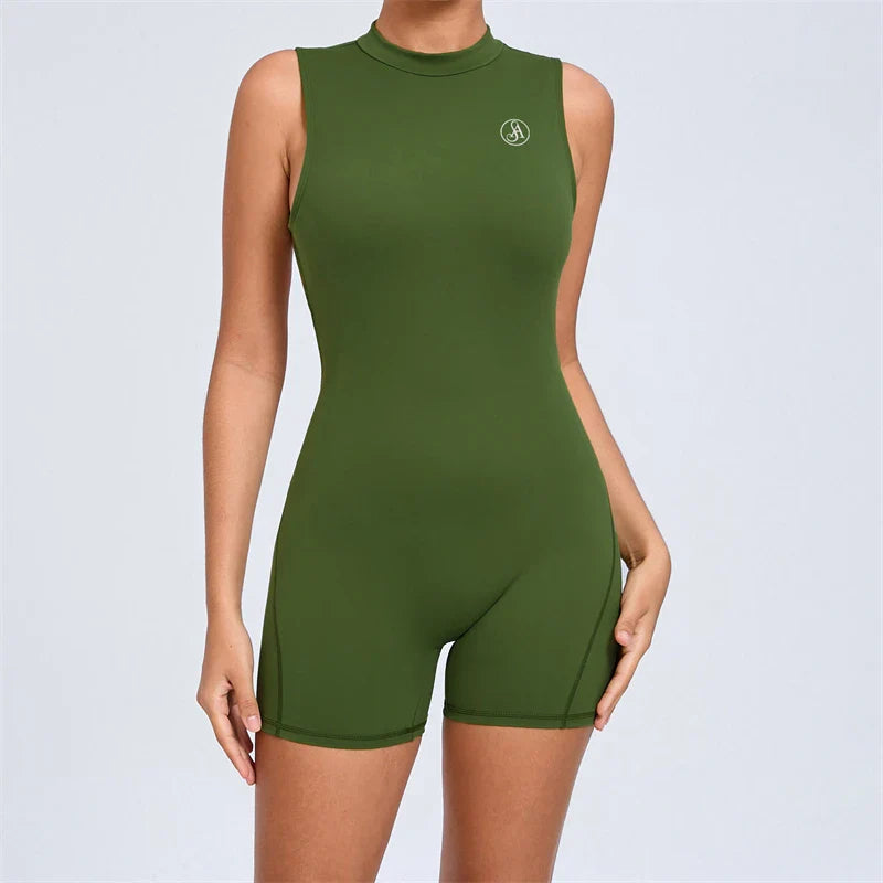 DEKM Allure Women's Backless Sport Jumpsuit Playsuit