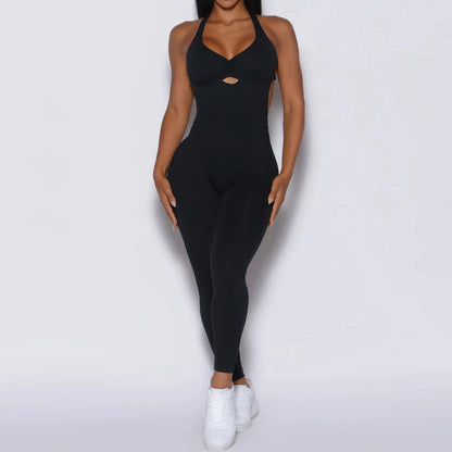 DEKM Women's Sporty Black Jumpsuit Set