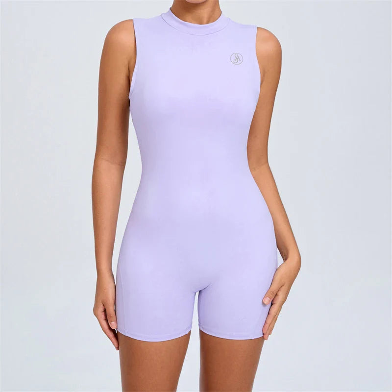 DEKM Allure Women's Backless Sport Jumpsuit Playsuit