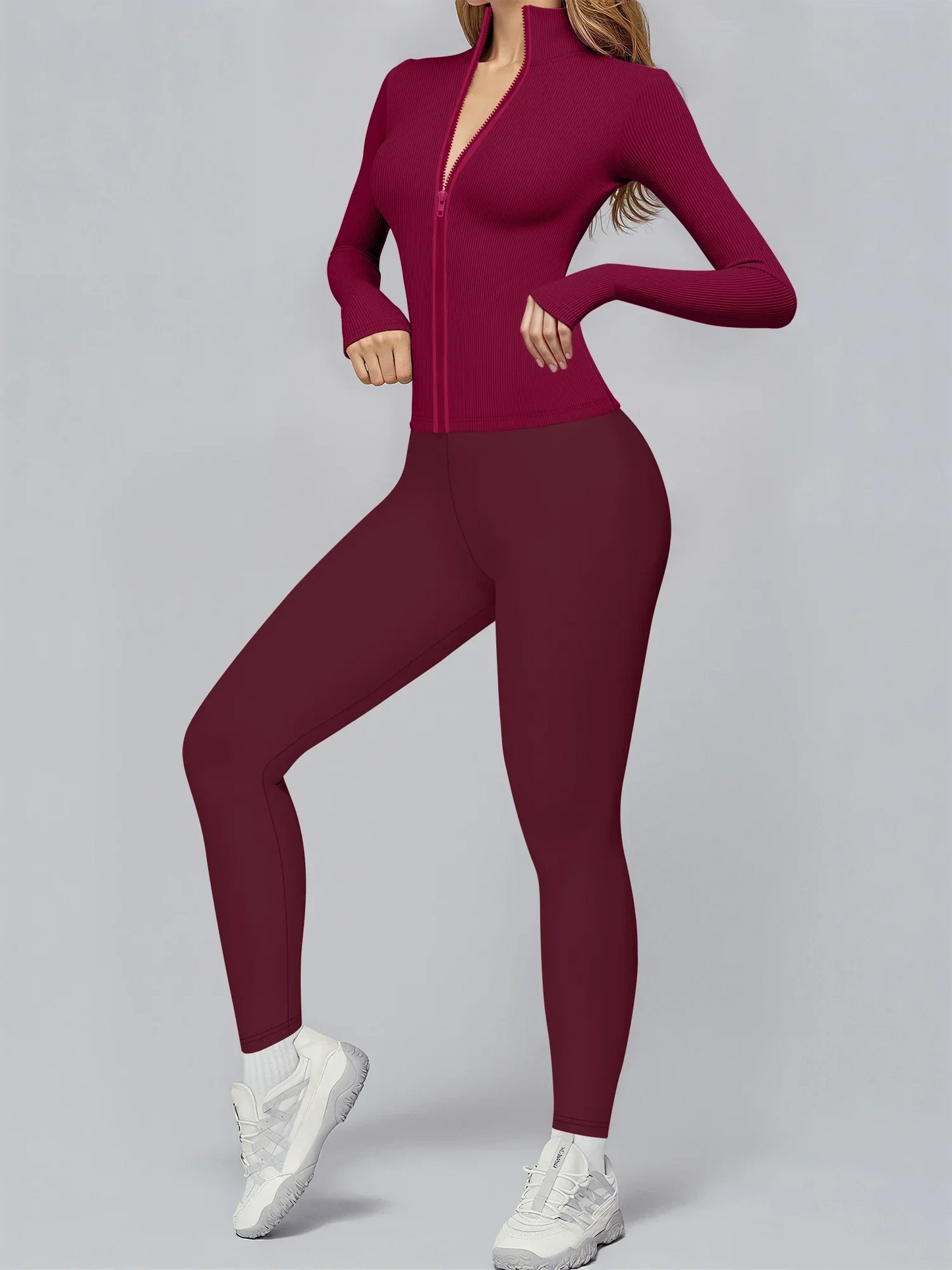 DEKM Premium Ribbed Activewear Set