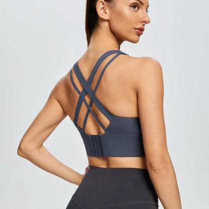 DEKM High Impact Women's Sports Bra with Back Closure