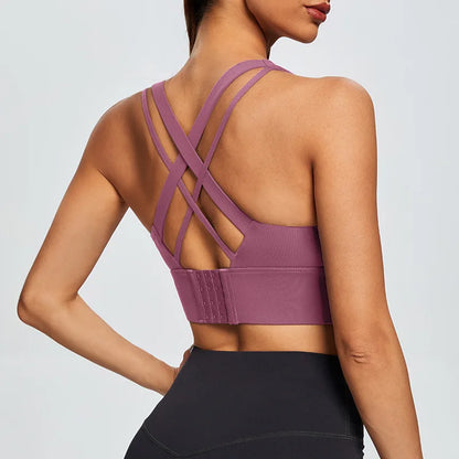 DEKM High Impact Women's Sports Bra with Back Closure