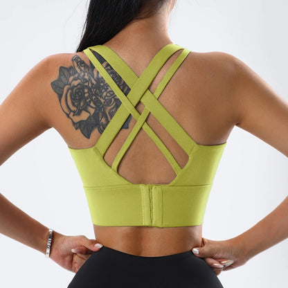DEKM High Impact Women's Sports Bra with Back Closure