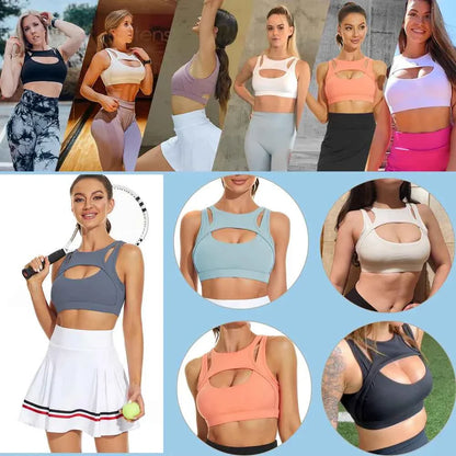 DEKM Push Up Sports Bra with Removable Cups