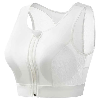 DEKM Plus Size Front Closure Sports Bra Tank Top