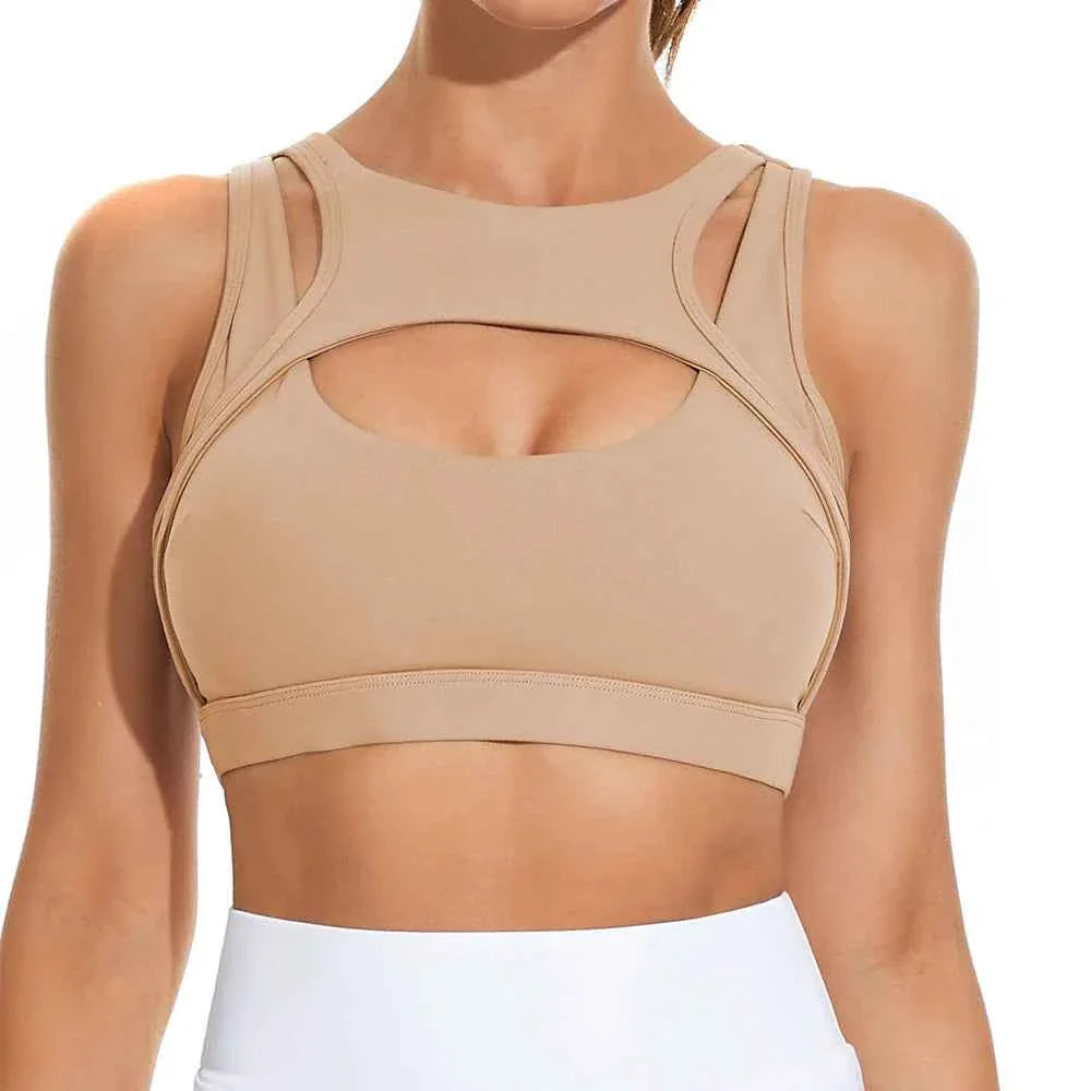 DEKM Push Up Sports Bra with Removable Cups