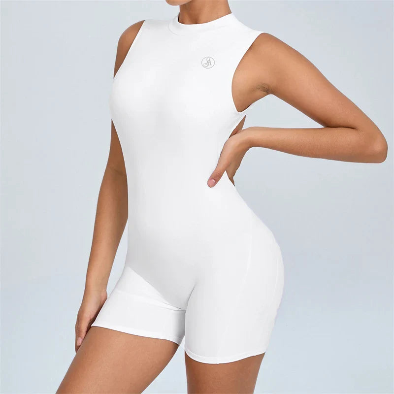 DEKM Allure Women's Backless Sport Jumpsuit Playsuit