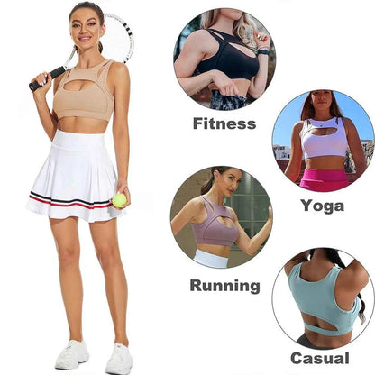 DEKM Push Up Sports Bra with Removable Cups