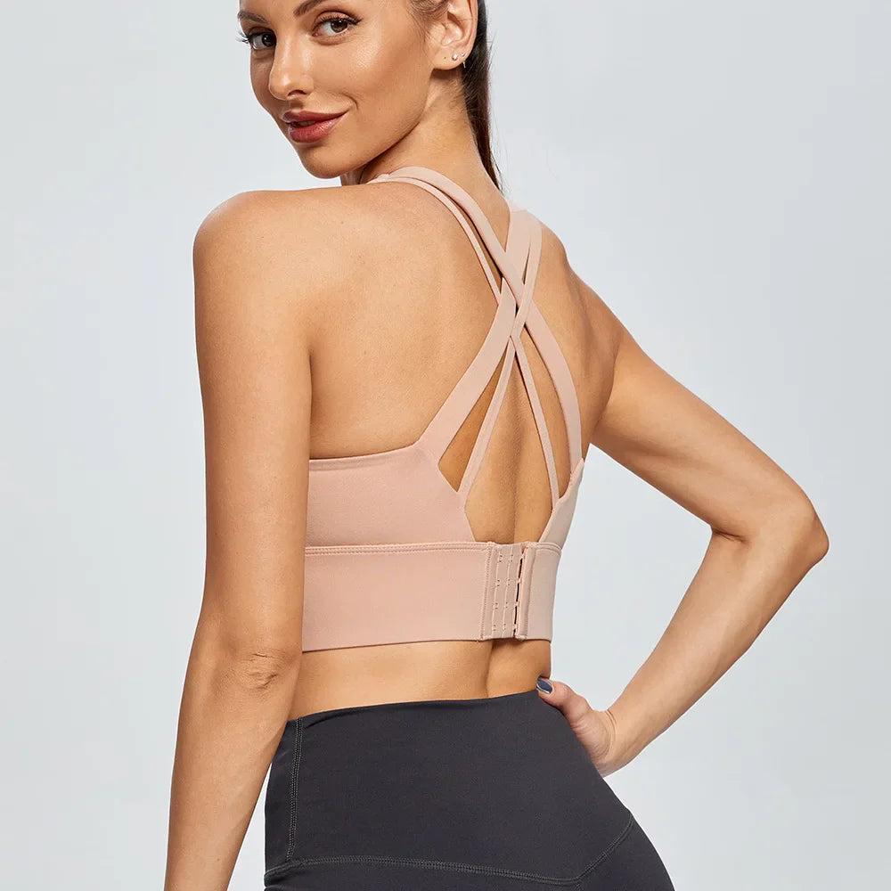 DEKM High Impact Women's Sports Bra with Back Closure