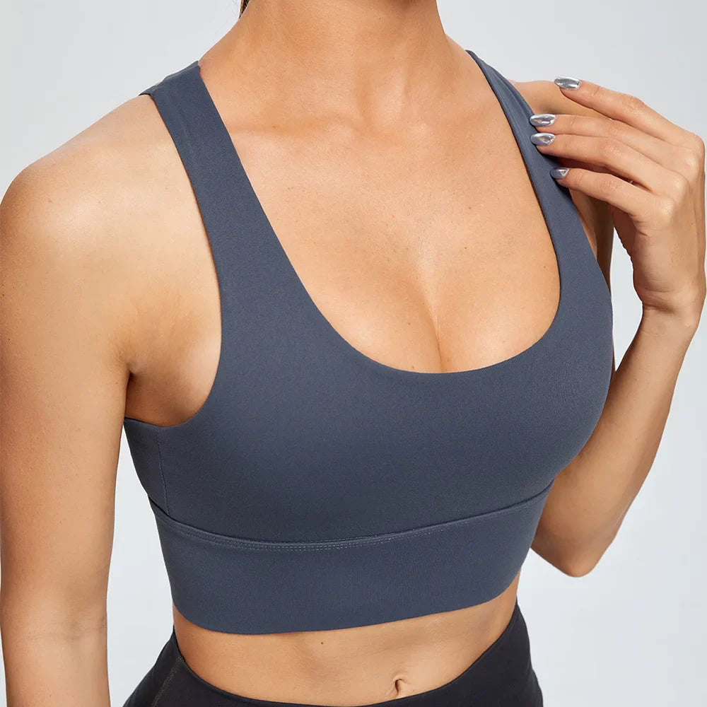DEKM High Impact Women's Sports Bra with Back Closure